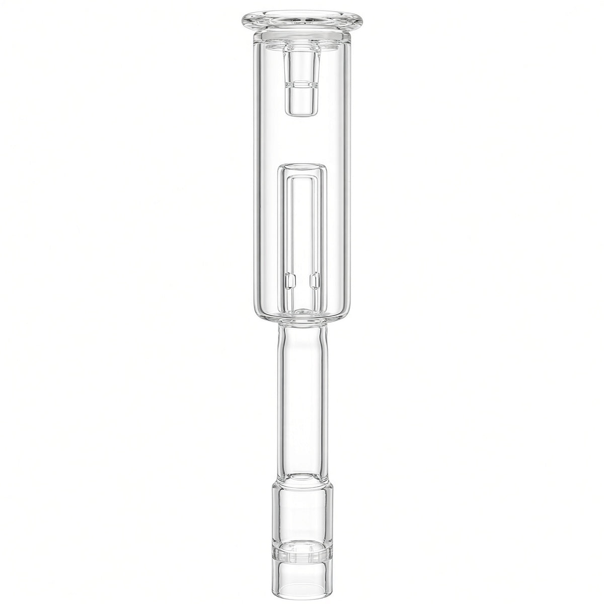 Vodní bubbler Pop-Top z čirého borosilikátového skla s nasazeným víčkem s náustkem